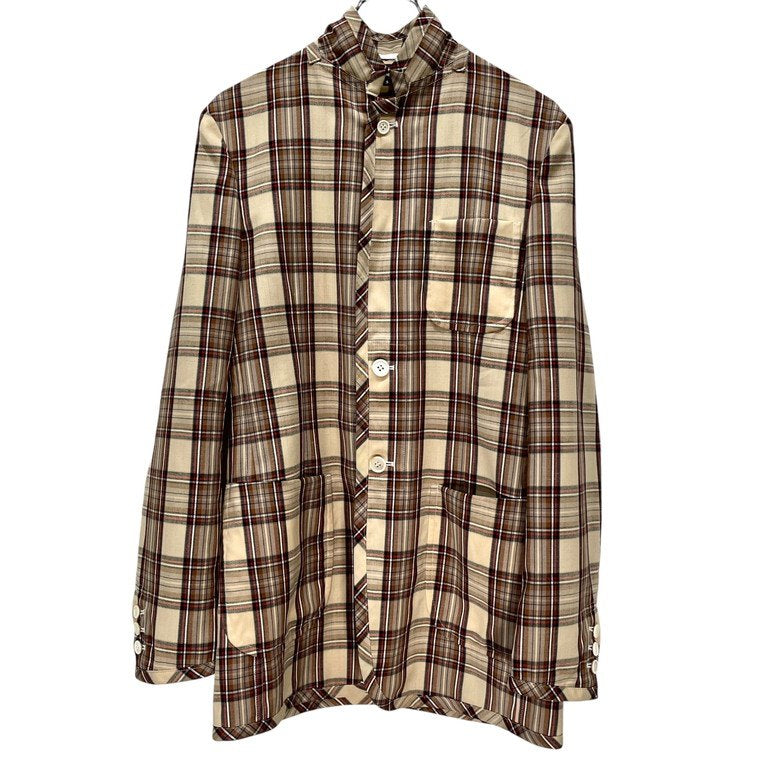 COMME des GARCONS HOMME PLUS 14SS チェック2Bパイピングテーラードジャケット Archive 孵化期 Hatching スタンドカラー ブレザー ブルゾン コート アウター コムデギャルソンオムプリュス メンズ