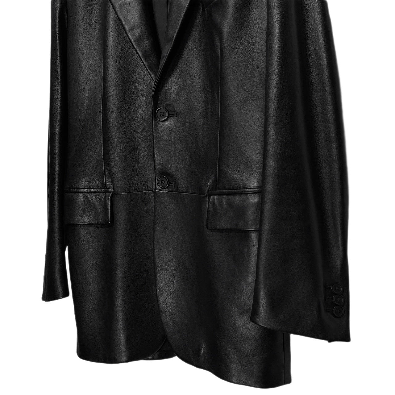 JIL SANDER by RAF SIMONS 12AW ラムレザー2ボタンテーラードジャケット Archive ラフシモンズ期 ラストコレクション ブレザー コート アウター ジルサンダー メンズ