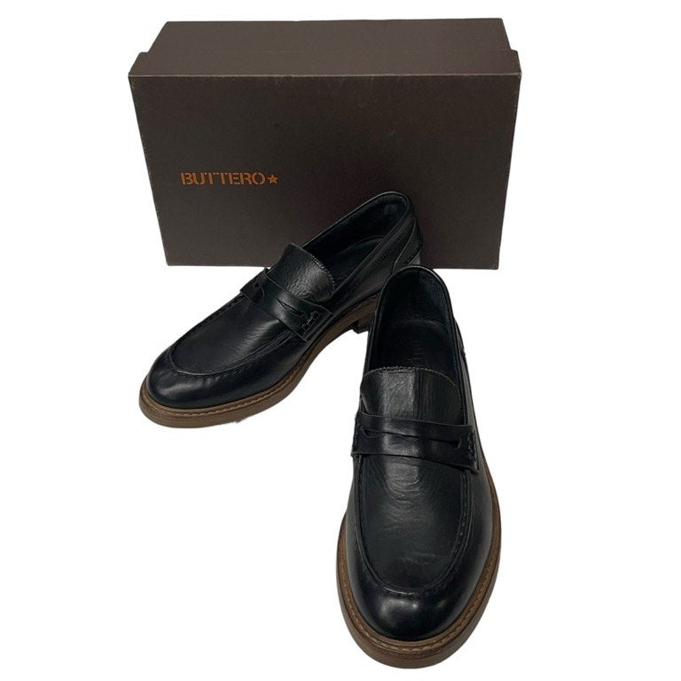 BUTTERO カーフレザーコインローファー ペニーローファー 短靴 シューズ ブーツ 靴 クツ 41 試着程度 極美品 ブッテロ メンズ