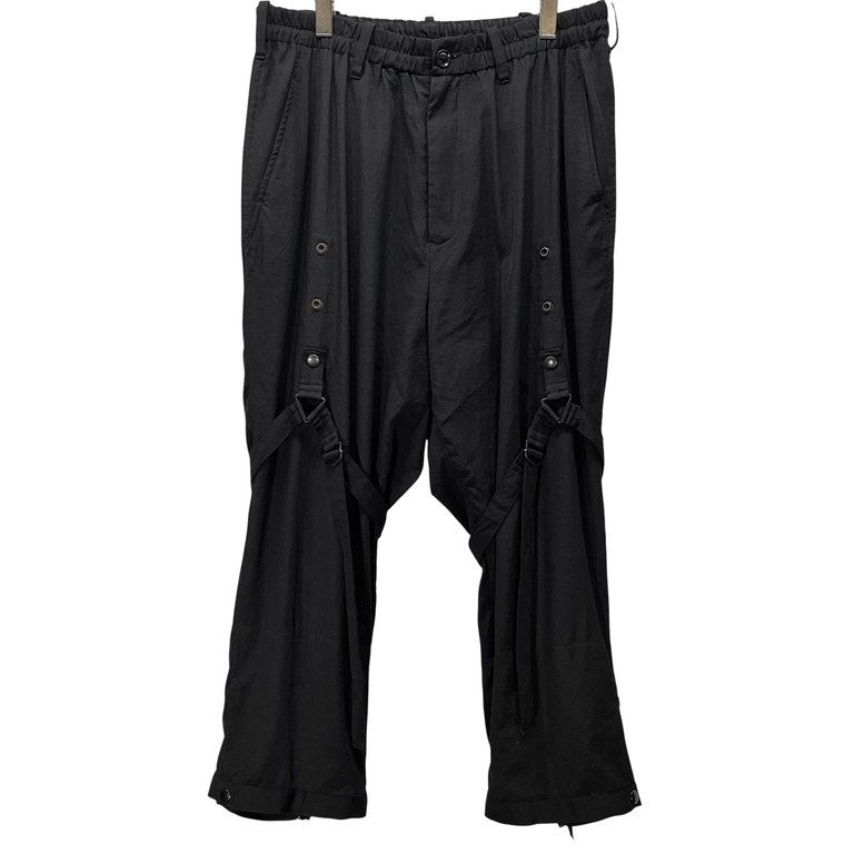 Yohji Yamamoto Pour Homme 16AW ウールギャバジン裾リブバンデージパンツ LOOK15 HR-P43-100 パラシュート ベルト ボトムス Archive ヨウジヤマモトプールオム メンズ