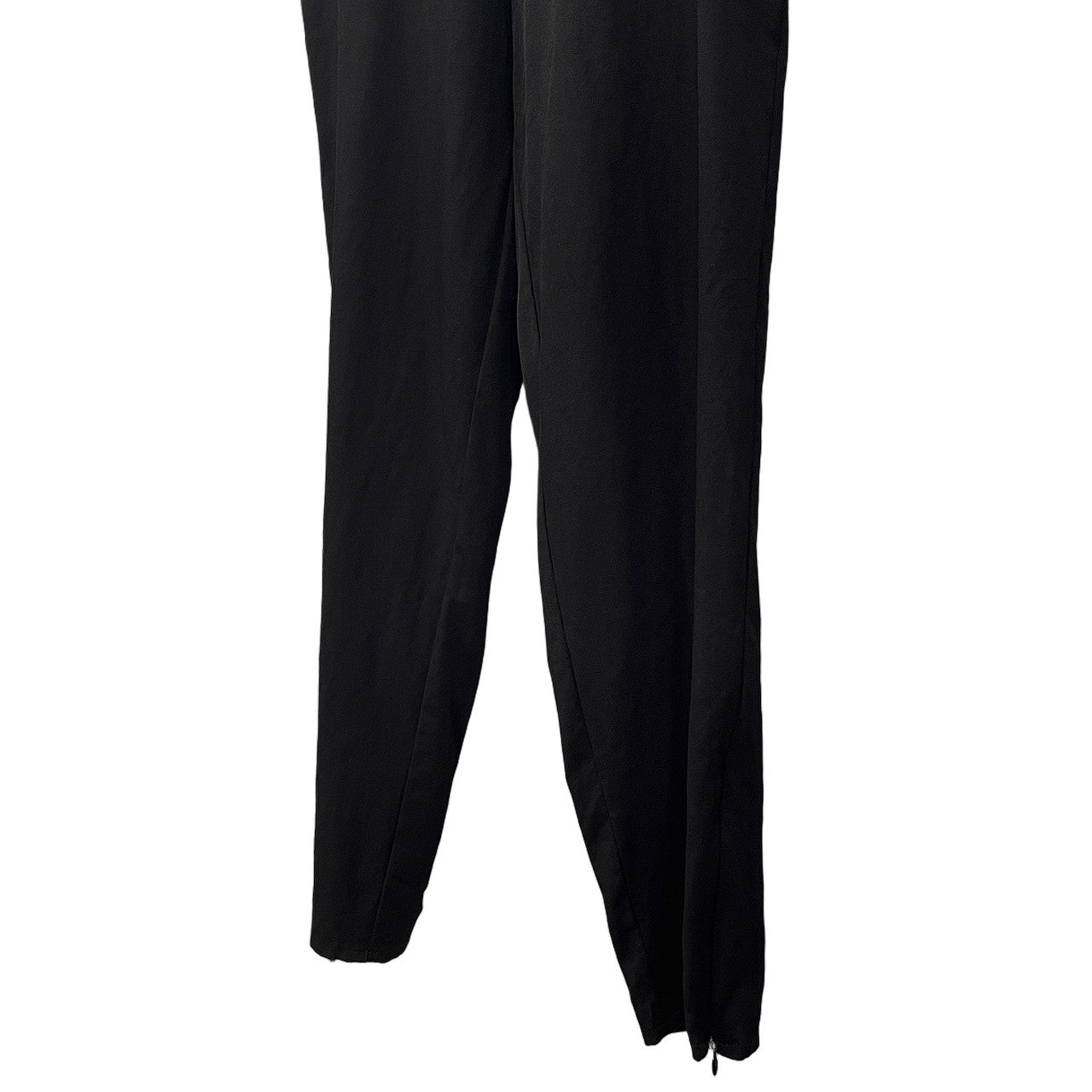 B Yohji Yamamoto 16AW ウールギャバジンサイドアジャスター裾ジップテーパードパンツ ボトムス ビー ヨウジヤマモト レディース
