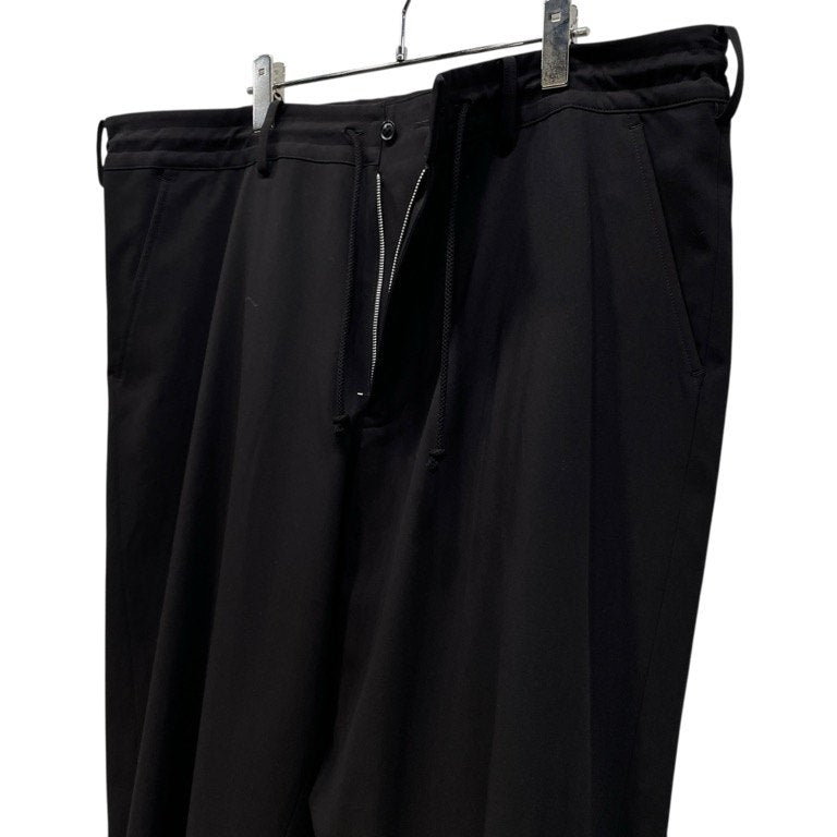 S'YTE Yohji Yamamoto ポリエステルレーヨンギャバジンフレアシームカラスパンツ 名作 Archive ドローストリング イージー ボトムス サイト ヨウジヤマモト Pour Homme プールオム メンズ レディース ユニセックス