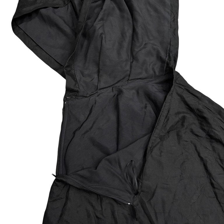 COMME des GARCONS NOIR 総シルクキルティングステッチケープカシュクールワンピース Archive 80s 90s 刺繍 ドレス スカート コムデギャルソン ノワール ノアール レディース