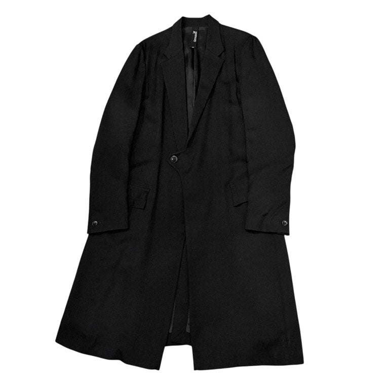 Ground Y 15AW ONE BUTTON COAT テンセルワンボタンロングコート ジャケット ブルゾン アウター Yohji Yamamoto ヨウジヤマモト グラウンドワイ メンズ レディース ユニセックス