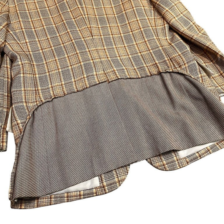 COMME des GARCONS HOMME PLUS 02SS カットアウトドッキングバックピークドラペルチェック3Bアンコンテーラードジャケット LOOK4 Archive