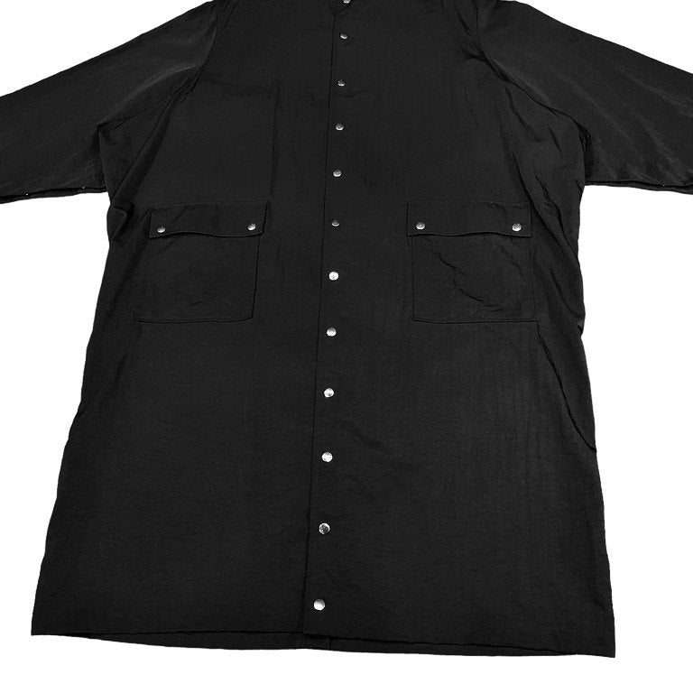 Y's メタルスナップボタンナイロンロングコート Archive 80s 90s