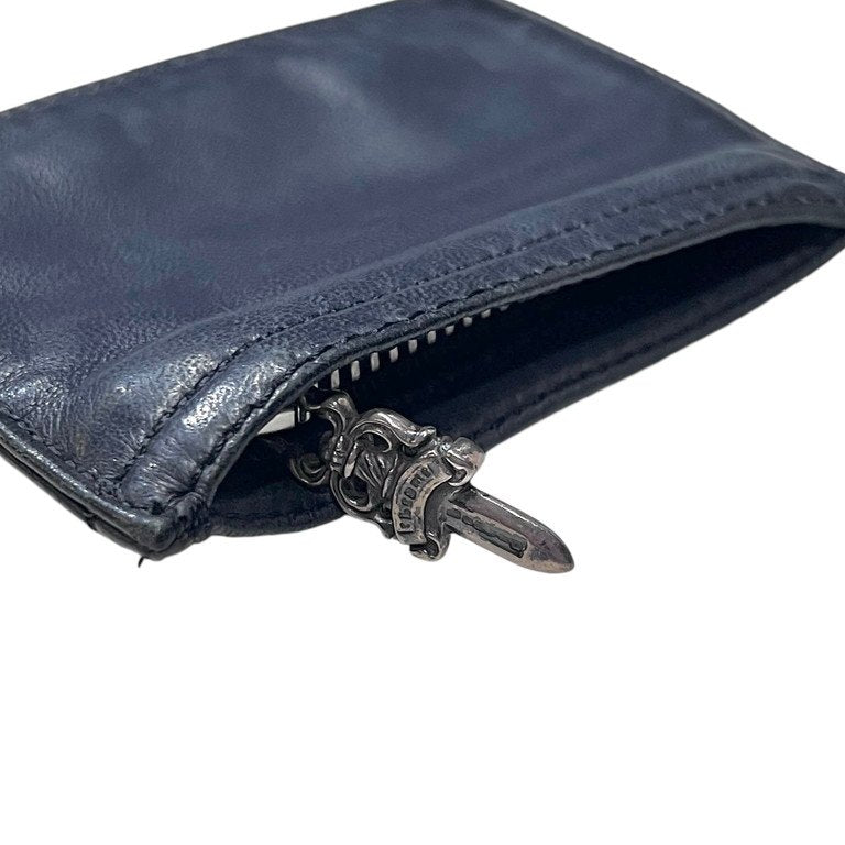 CHROME HEARTS ZPR CHNG 3×4 カーフレザーダガージップスクロールラベルコインパース コインケース チェンジパース 小物入れ 財布 ミニウォレット 定価97,900円 クロムハーツ メンズ レディース ユニセックス