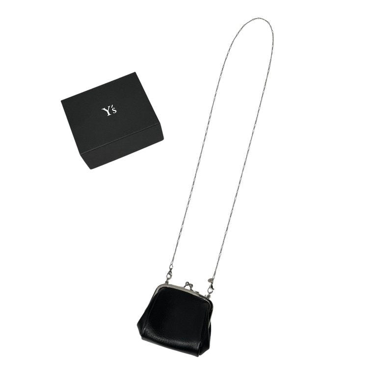 Y's レザーがま口小物入れネックレス ペンダント アクセサリー コインケース ミニウォレット 財布 YG-A04-710 Yohji Yamamoto Femme ワイズ ヨウジヤマモトファム レディース メンズ ユニセックス