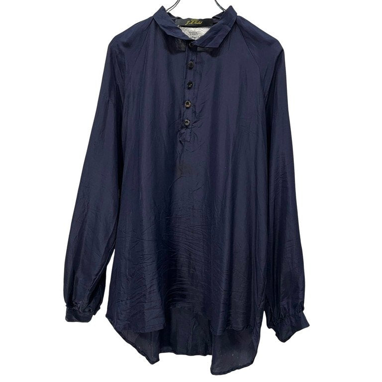 ARCHIVIO J.M.Ribot ヴィンテージシルクアンティークボタンハンドメイドプルオーバーギャザーシャツ ブラウス トップス アルキビオ JMリボット メンズ レディース ユニセックス