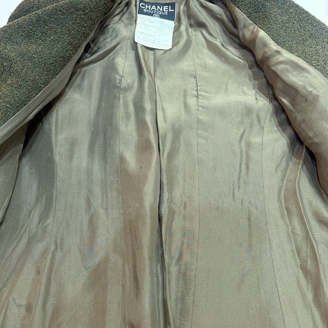 CHANEL CHANEL ボタンレスツイードジャケット 36