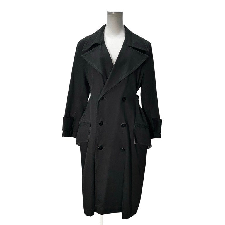 LIMI feu コットンサージダブルバックベルトロングコート ダブルブレスト ジャケット ブルゾン アウター Yohji Yamamoto リミフゥ ヨウジヤマモト レディース