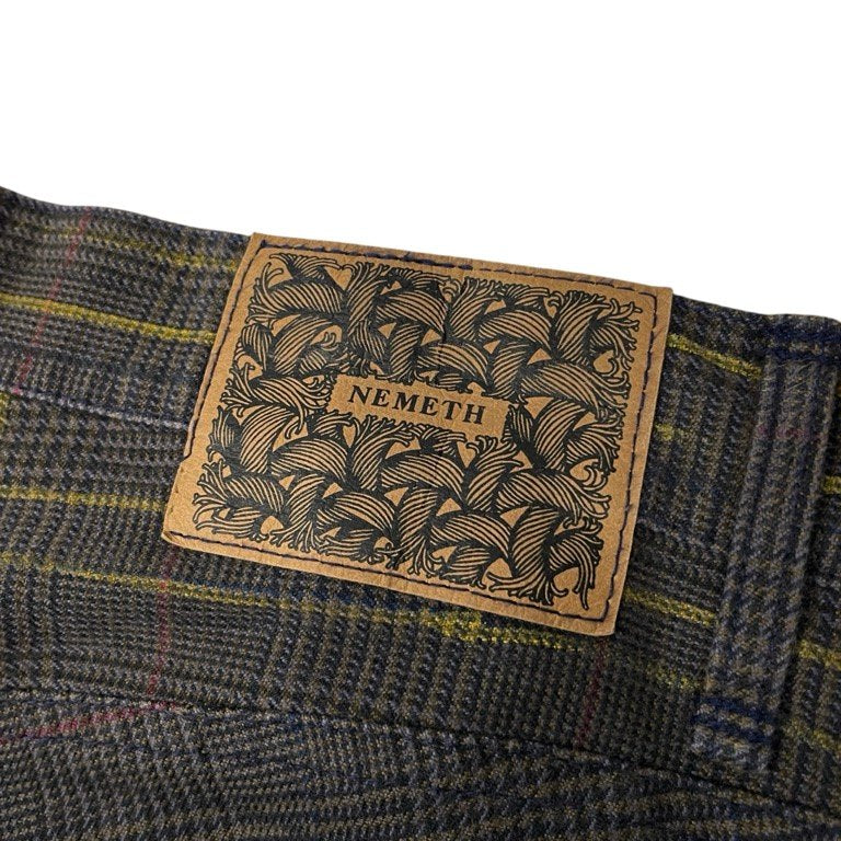 Christopher Nemeth ハンドペイントチェック立体裁断パンツ Archive 90s 00s 手描き ボトムス クリストファーネメス メンズ レディース ユニセックス