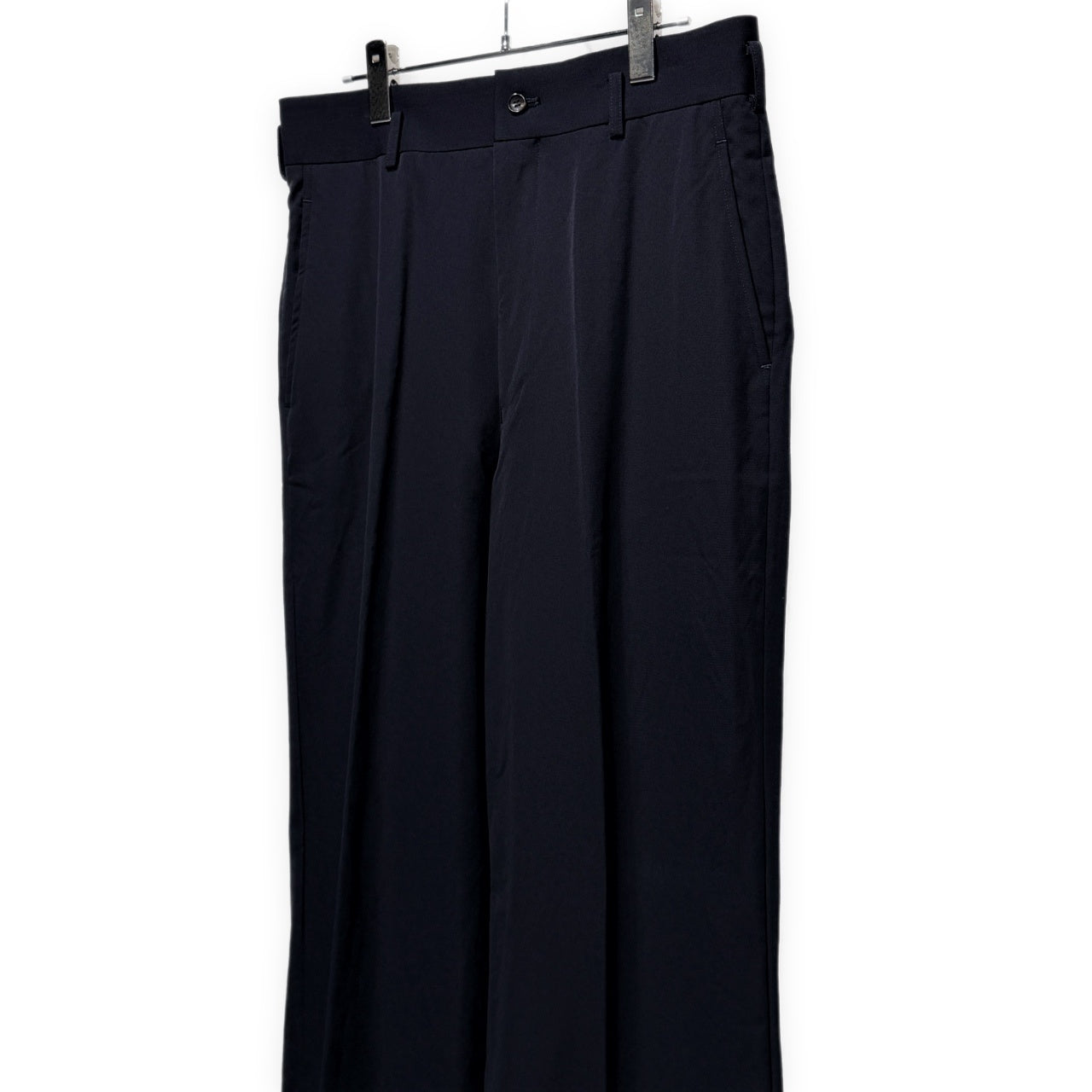 COMME des GARCONS HOMME 98SS ウールギャバジンノータック裾ダブルストレートスラックス パンツ トラウザーズ ボトムス Archive 90s コムデギャルソンオム メンズ