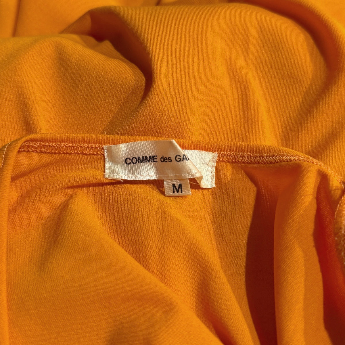 COMME des GARCONS 97SS オレンジポリエステル天竺ノースリーブロングワンピース ドレス カットソー Archive 90s Body Meets Dress, Dress Meets Body ボディミーツドレス ドレスミーツボディ コムデギャルソン レディース