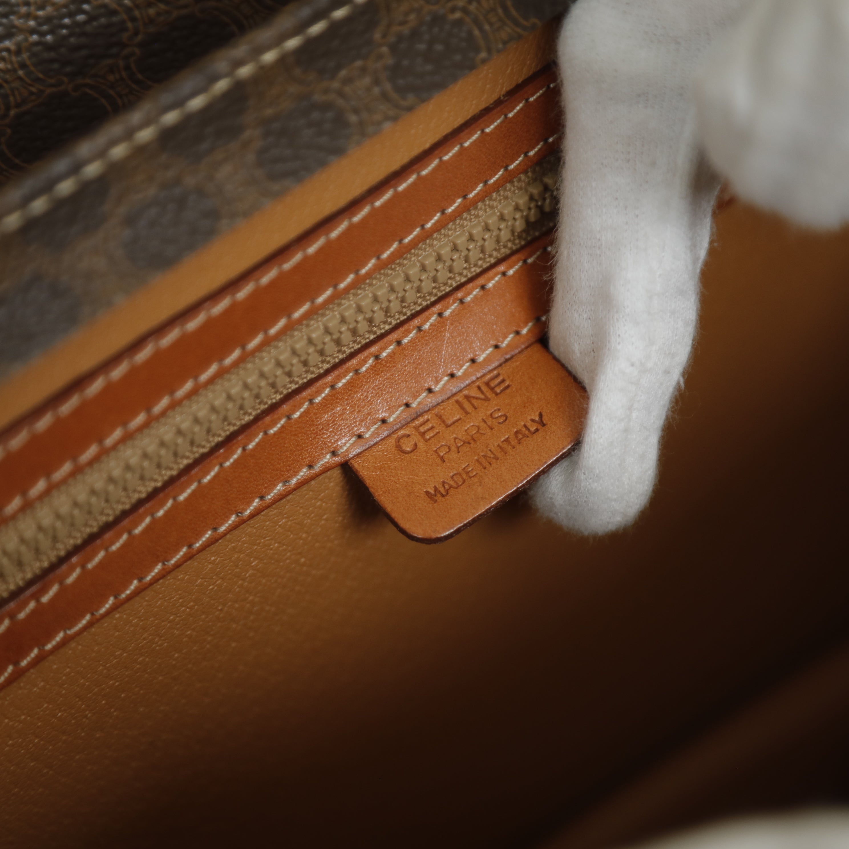 CELINE マカダム ハンドバッグ