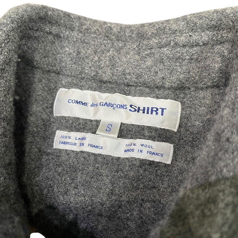COMME des GARCONS SHIRT 縮絨ウールカットオフパッチワークシャツ Archive 90s ブラウス トップス コムデギャルソンシャツ メンズ