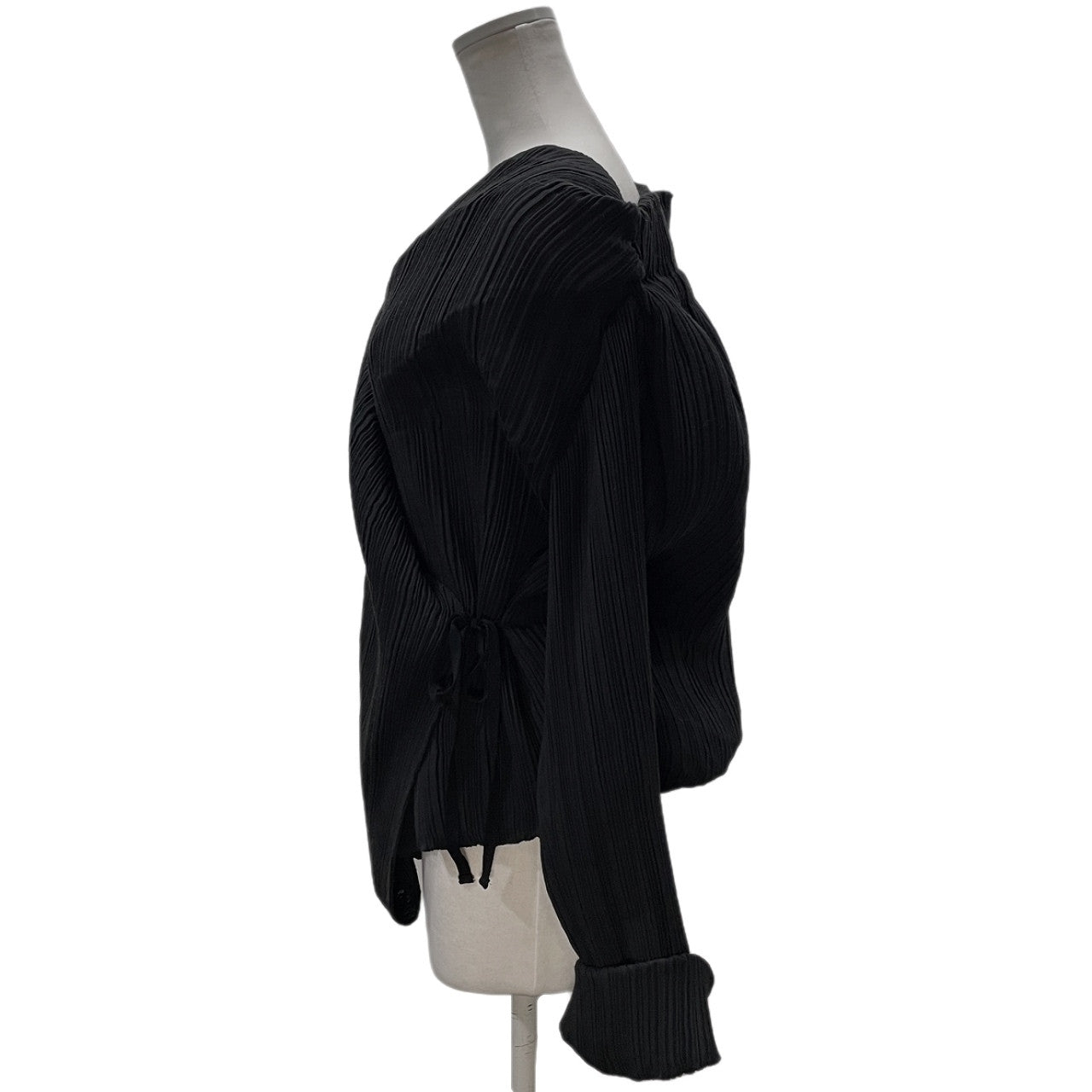 ISSEY MIYAKE ポリエステルウールプリーツカシュクールジャケット ブルゾン コート アウター Archive イッセイミヤケ レディース