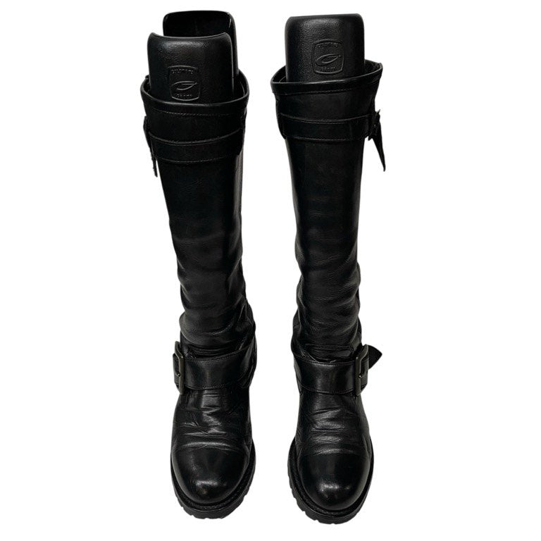 LIMI feu カーフレザーロングエンジニアブーツ ベルト シューズ 靴 クツ Yohji Yamamoto リミフゥ ヨウジヤマモト レディース