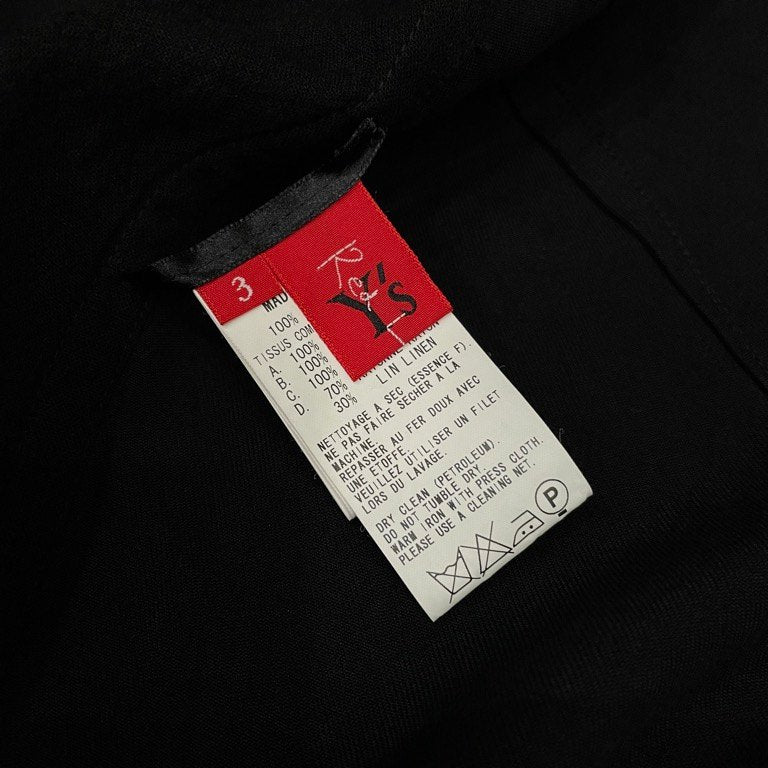 Y's RED LABEL レーヨンコットンリネンパッチワークカットオフベスト ジレ ノースリーブ ジャケット トップス Yohji Yamamoto Femme ヨウジヤマモトファム ワイズ レッドレーベル レディース