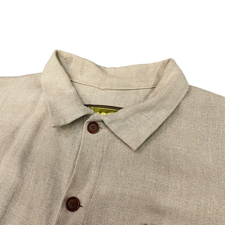 Christopher Nemeth リネンフロントバックダブルポケットロングコート Archive 90s 初期 ジャケット ブルゾン アウター クリストファーネメス メンズ レディース ユニセックス