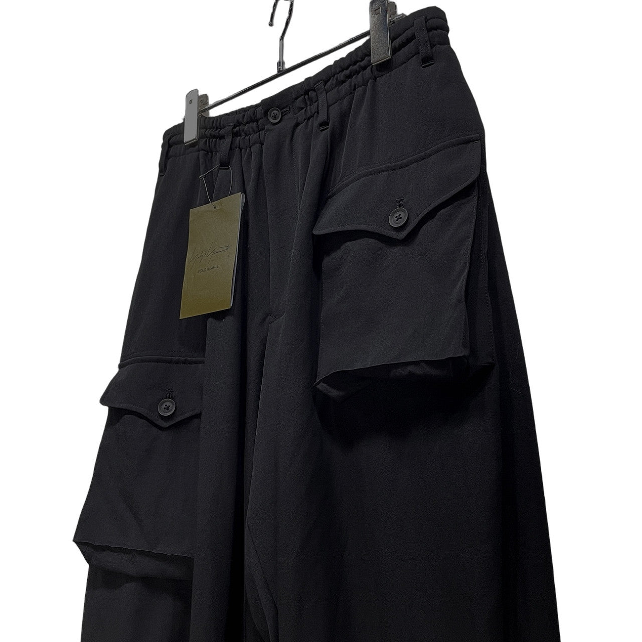 Yohji Yamamoto Pour Homme 25AW WOOL GABARDINE SIDE TUCK POCKET PANTS ウールギャバジンサイドタックポケットパンツ カーゴ ボトムス 定価95,700円 ヨウジヤマモトプールオム メンズ