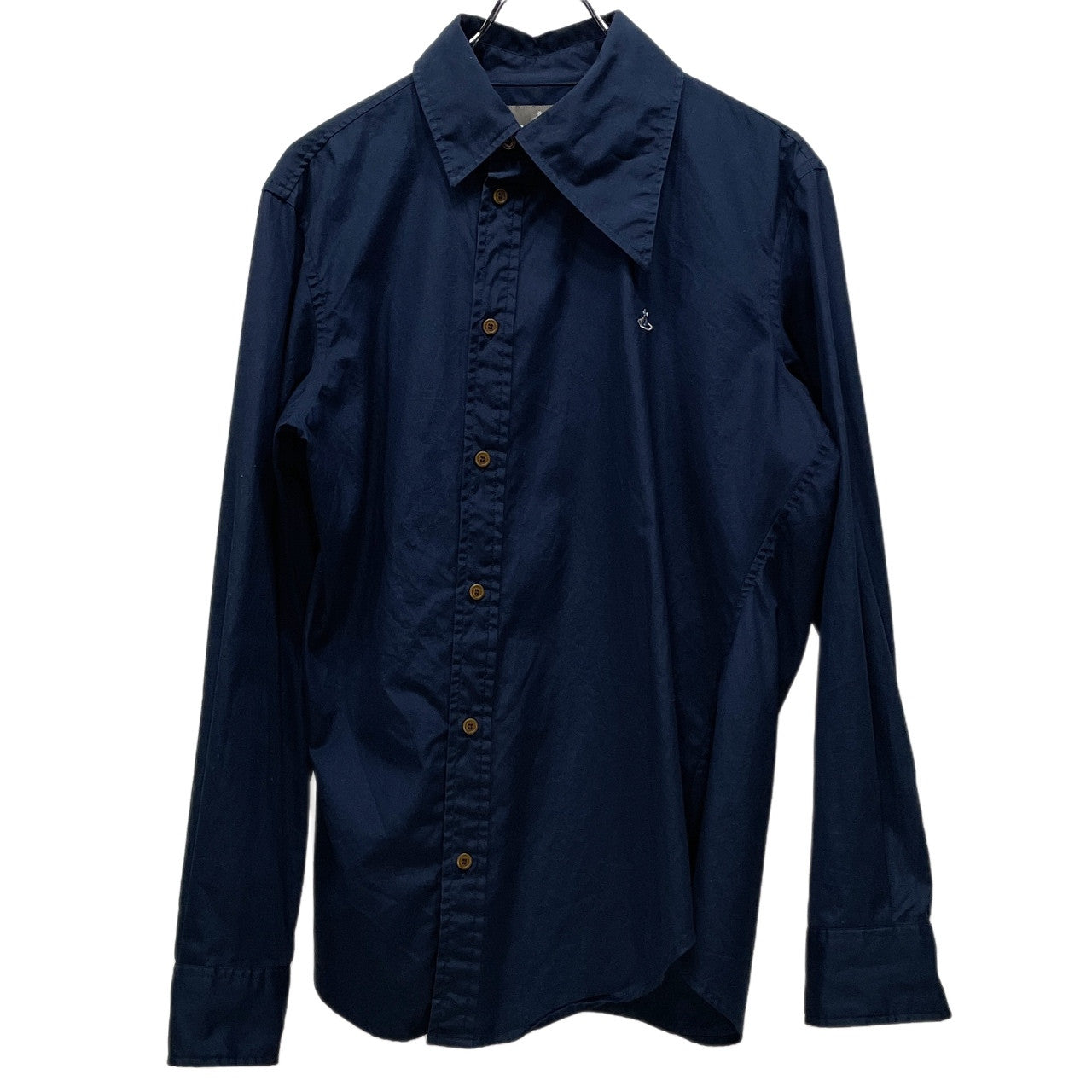 Vivienne Westwood MAN 25AW コットンブロードオーブ刺繍アシンメトリーカラーシャツ ブラウス トップス 長袖 ヴィヴィアンウエストウッド マン メンズ
