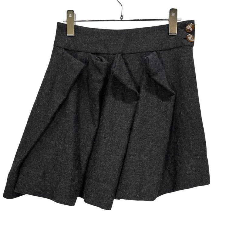 Vivienne Westwood RED LABEL ウールフランネル変形タックミニスカート Archive 90s 00s オリゾンティ パンツ ボトムス ヴィヴィアンウエストウッド レッドレーベル レディース