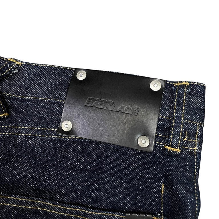 ISAMU KATAYAMA BACKLASH THE DENIM インディゴデニム裾ジップスリムパンツ ジーンズ スキニー D702-W イサムカタヤマ バックラッシュ メンズ