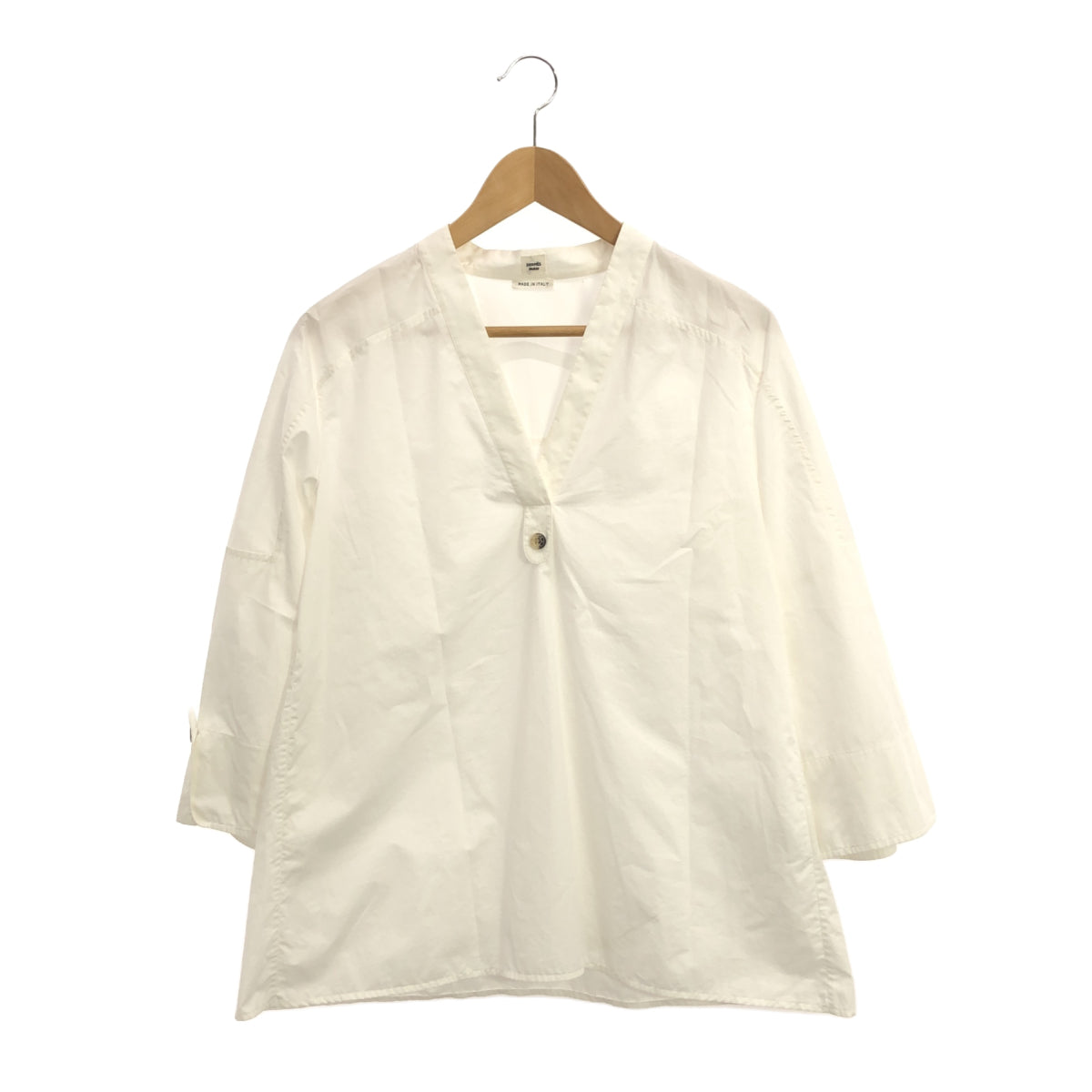 HERMES HERMES セリエボタンVネックシャツプルオーバー 36