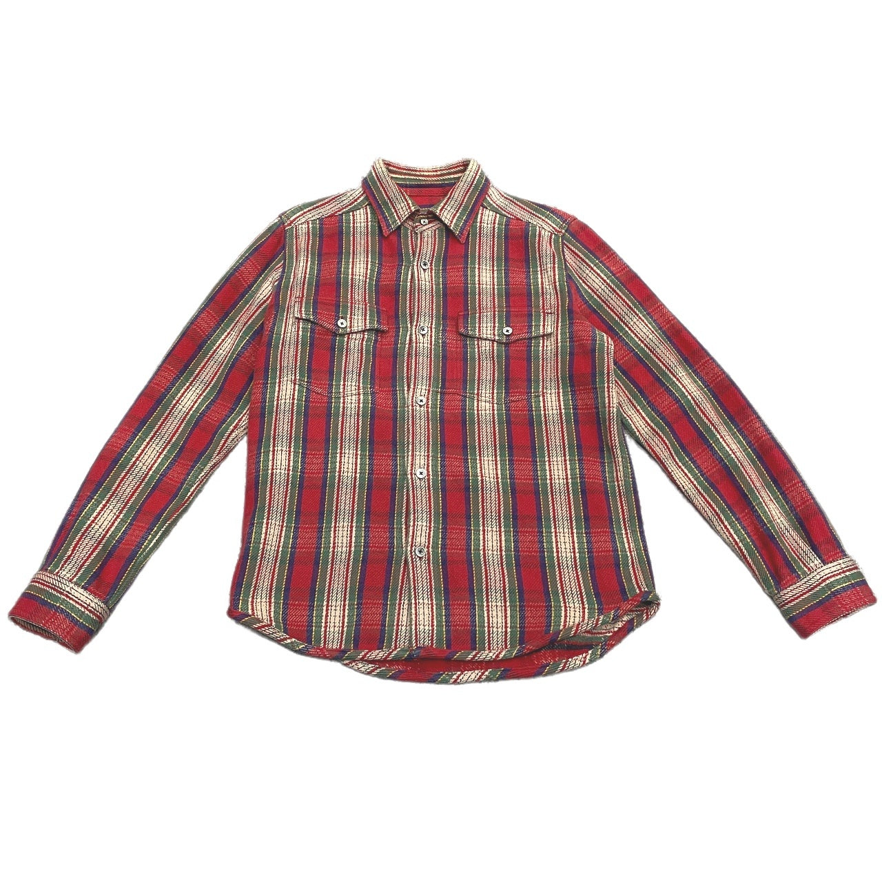 Nigel Cabourn コットンヘビーフランネルダブルボタンチェックシャツ ブラウス トップス ナイジェルケーボン メンズ