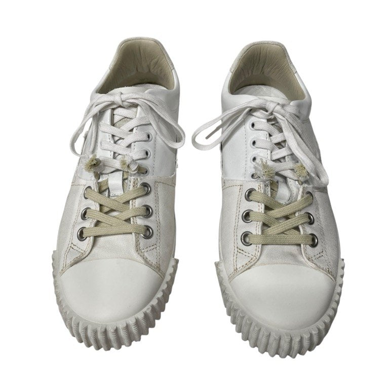 Maison Margiela 22 23SS NEW EVOLUTION LOW ニューエボリューション キャンバスカットアウトカーフレザーローカットスニーカー シューズ 靴 クツ 定価122,100円 S57WS0391 P5063 メゾンマルジェラ メンズ