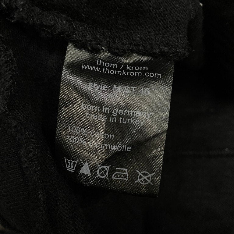 thom/krom コットンジャージーレイヤードカットオフサルエルイージーハーフパンツ ショーツ ボトムス 裾リブ ドローストリング