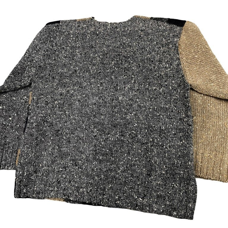 COMME des GARCONS HOMME 97AW ブロックチェック切替ミドルゲージウールニットセーター Archive 90s 田中オム 田中啓一 トップス コムデギャルソンオム メンズ