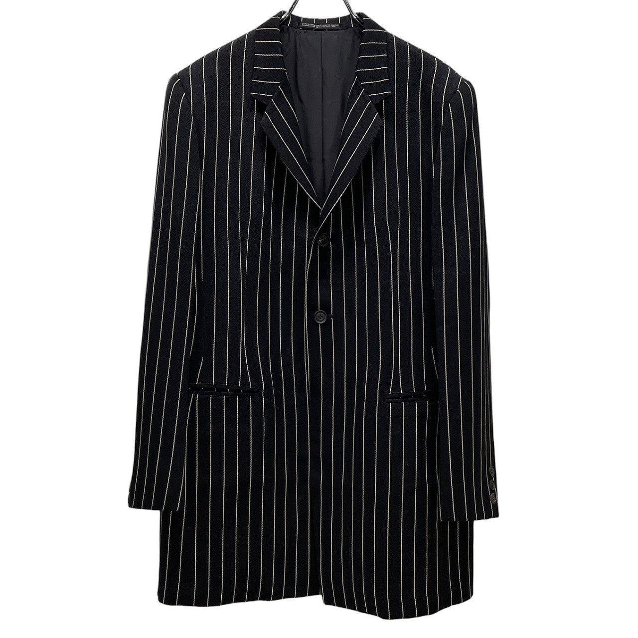 Yohji Yamamoto Femme 93AW ストライプセットアップスーツ Archive 90s 脱色期 テーラードジャケット パンツ ブルゾン アウター ボトムス ヨウジヤマモトファム レディース