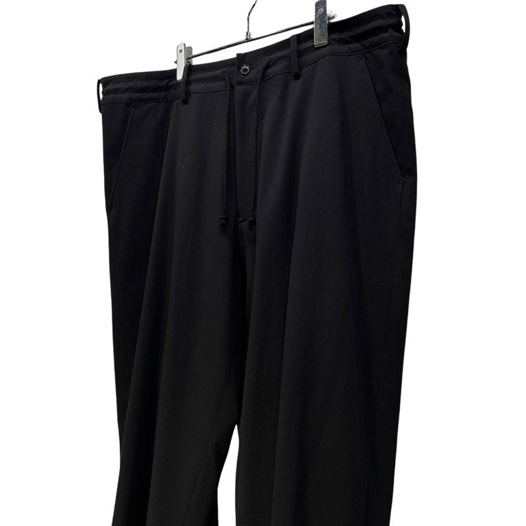 S'YTE Yohji Yamamoto ポリエステルレーヨンギャバジンフレアシームカラスパンツ 名作 Archive ドローストリング イージー ボトムス サイト ヨウジヤマモト Pour Homme プールオム メンズ レディース ユニセックス