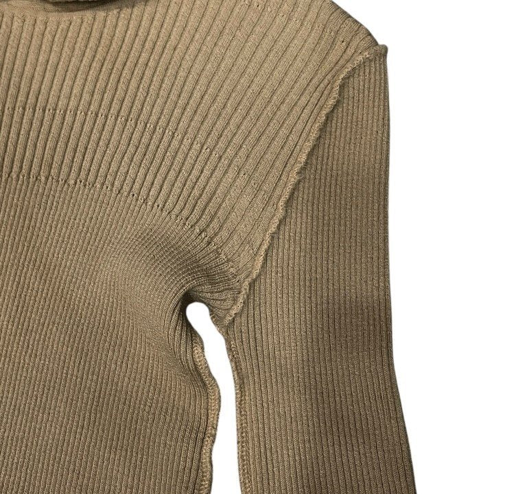 JUNYA WATANABE COMME des GARCONS 92AW First Collection インサイドアウト再構築リブ編み切替タートルネックニットセーター ハイネック Archive 90s 希少 ファーストコレクション ジュンヤワタナベ コムデギャルソン レディース