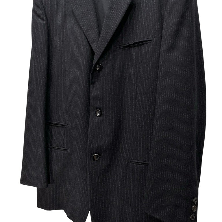 Y's for men ウールストライプセットアップスーツ Archive 3Bテーラードジャケット 2タックパンツ スラックス トラウザーズ Yohji Yamamoto Pour Homme ヨウジヤマモトプールオム ワイズフォーメン メンズ