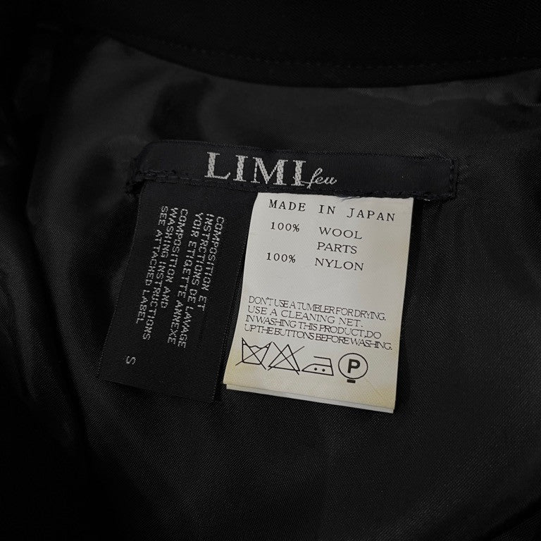 LIMI feu ドット刺繍チュール切替ウールギャバジンロングシャツワンピース トップス アウター Yohji Yamamoto Femme リミフゥ ヨウジヤマモトファム レディース