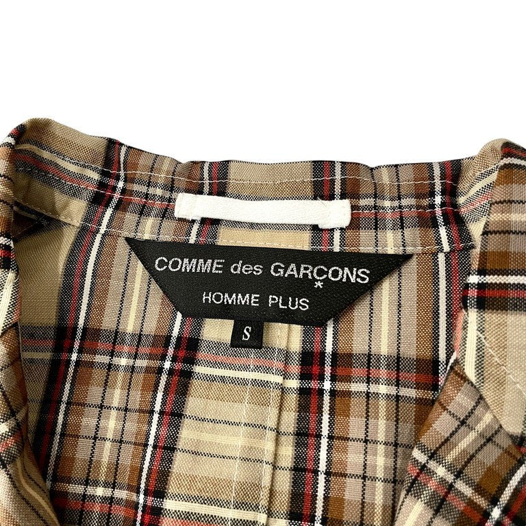 COMME des GARCONS HOMME PLUS 14SS チェック2Bパイピングテーラードジャケット Archive 孵化期 Hatching スタンドカラー ブレザー ブルゾン コート アウター コムデギャルソンオムプリュス メンズ