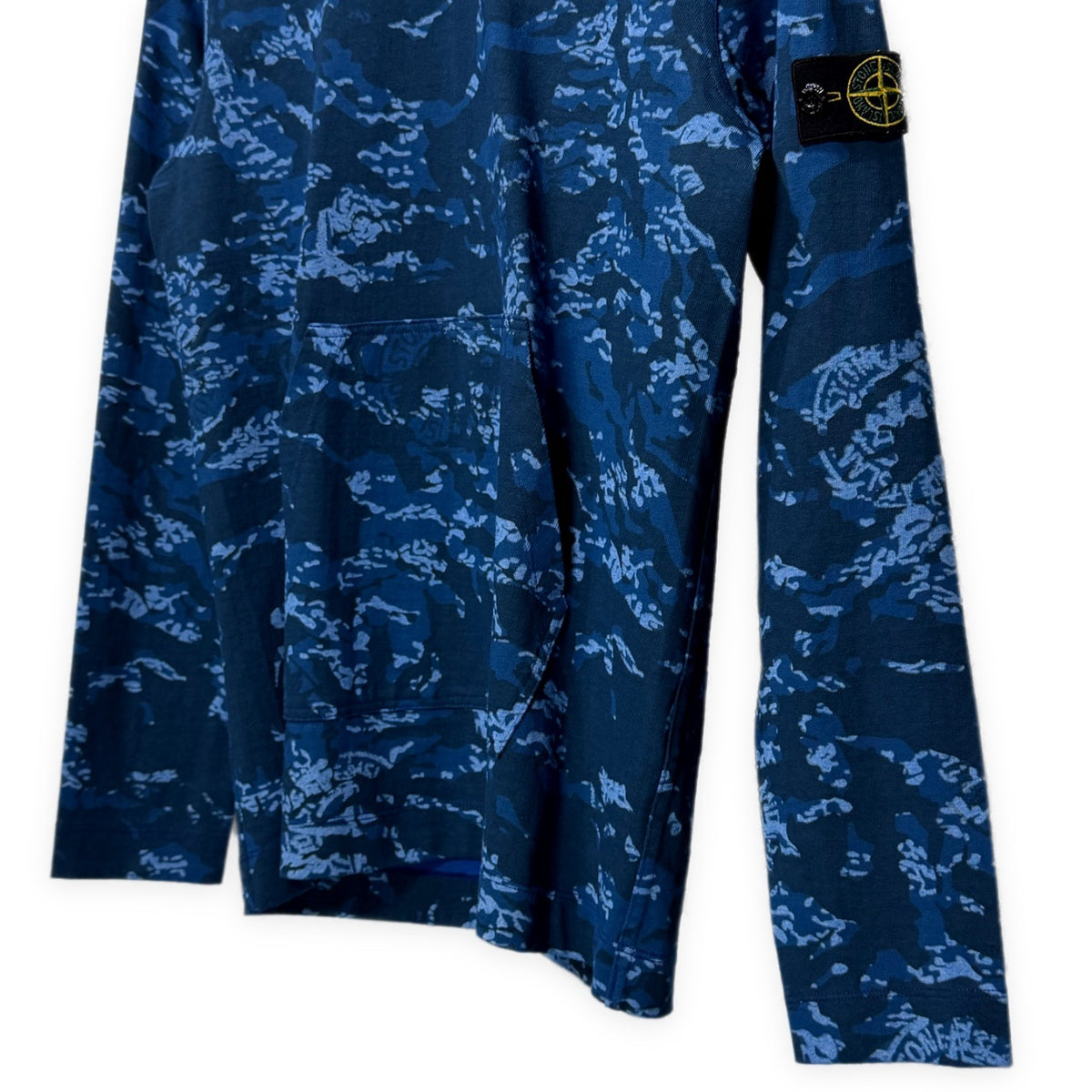 STONE ISLAND JUNIOR 13SS 天竺カモフラージュ柄プリントプルオーバーフーディ パーカー 迷彩 総柄 ロゴ トップス ストーンアイランド ジュニア レディース キッズ