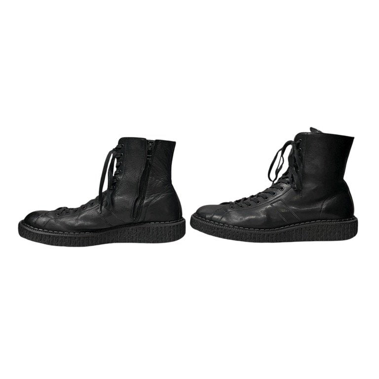 Yohji Yamamoto Pour Homme 17AW レザーサイドジップレースアップモンキーブーツ シューズ 靴 クツ Archive ヨウジヤマモトプールオム メンズ