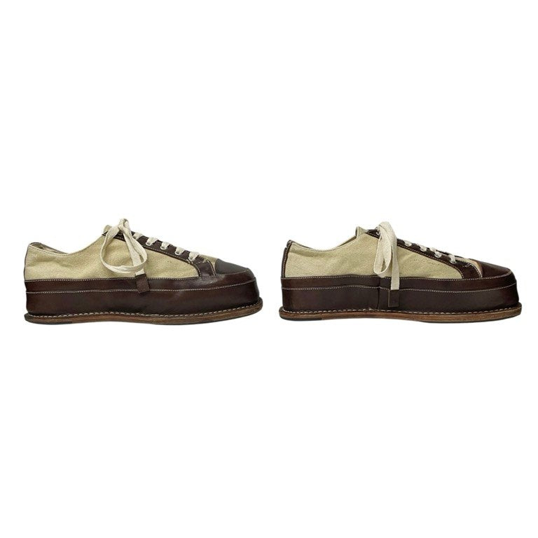 Maison Margiela 22 キャンバスレザーレースアッププラットフォームシューズ フラット ブーツ スニーカー 靴 クツ メゾンマルジェラ メンズ