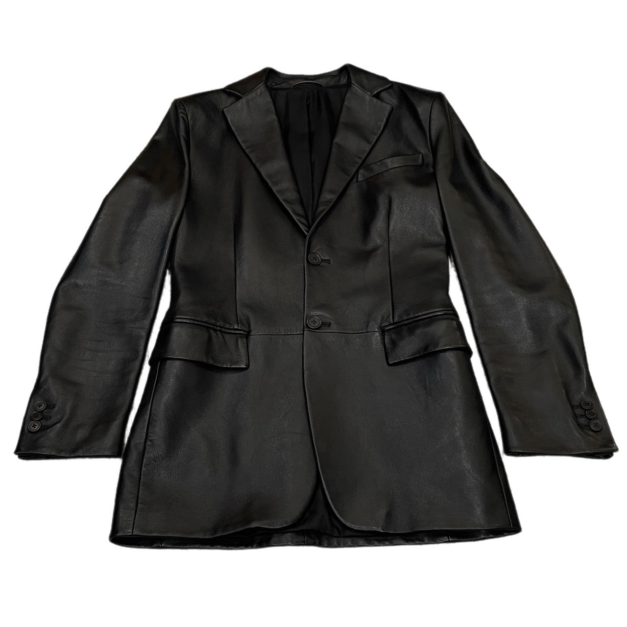 JIL SANDER by RAF SIMONS 12AW ラムレザー2ボタンテーラードジャケット Archive ラフシモンズ期 ラストコレクション ブレザー コート アウター ジルサンダー メンズ