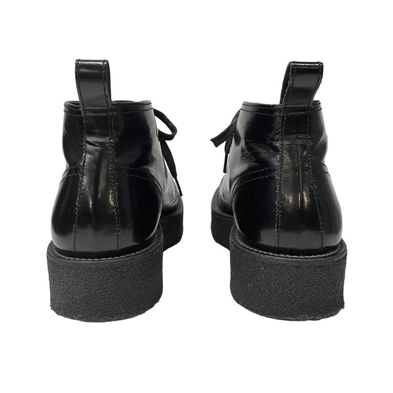 Y's for men ガラスレザー8ホールデミブーツ レースアップシューズ