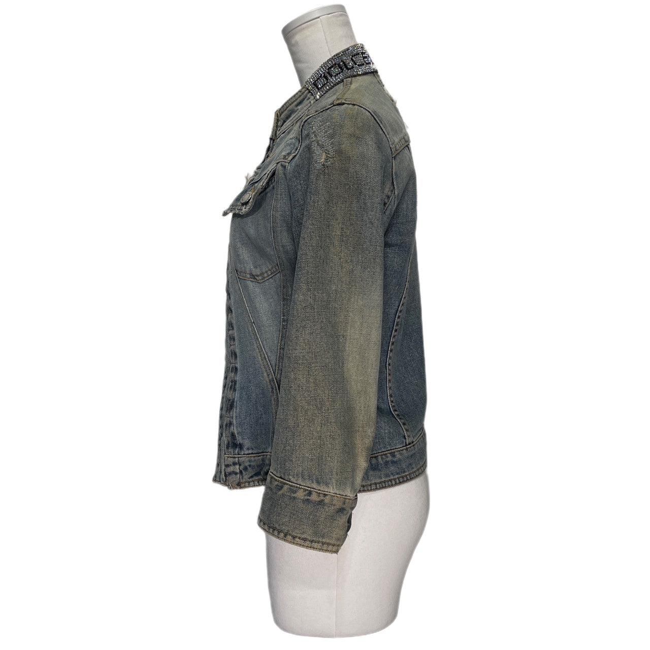 DOLCE&GABBANA DOLCE&GABBANA VINTAGE ラインストーンデニムジャケット