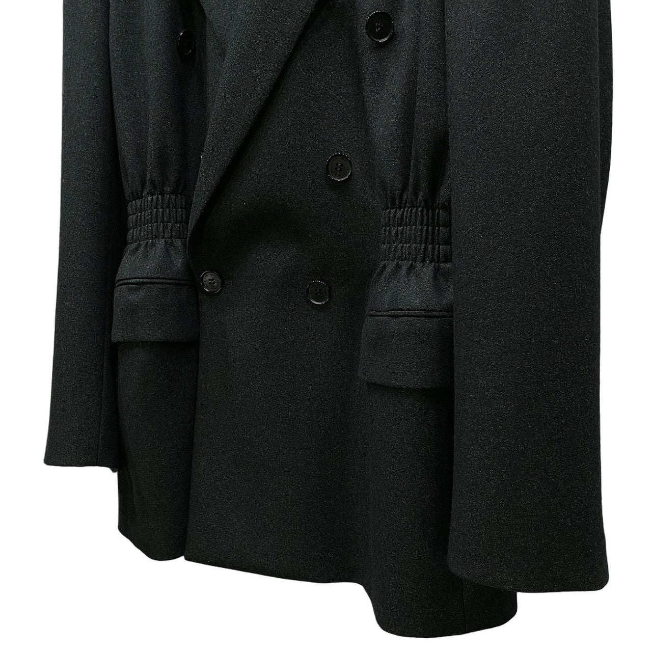 JOHN LAWRENCE SULLIVAN 20AW WAIST GATHERED JACKET ウエストギャザーダブルブレストテーラードジャケット ブレザー ブルゾン コート アウター 定価110,000円 ジョンローレンスサリバン メンズ