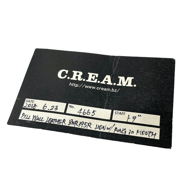 BILL WALL LEATHER 25th Anniversary Limited Edition BWR395R LION W/ RING IN MOUTH 金ロウカスタムライオンマウスリング