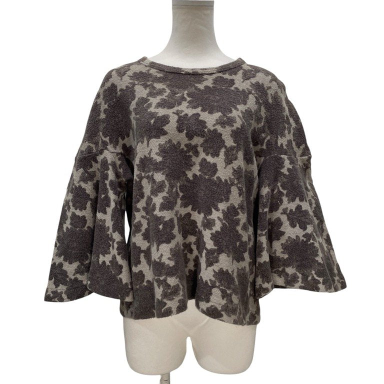 tricot COMME des GARCONS 14AW フラワーパイルフレアスリーブトップス カットソー Tシャツ Tee T-shirt トリコ コムデギャルソン レディース