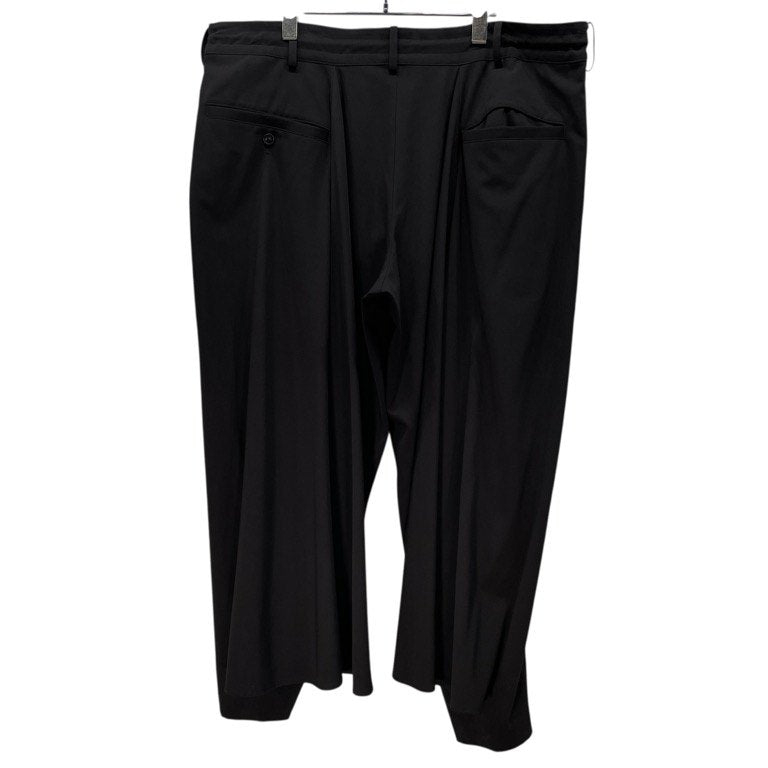 S'YTE Yohji Yamamoto ポリエステルレーヨンギャバジンフレアシームカラスパンツ 名作 Archive ドローストリング イージー ボトムス サイト ヨウジヤマモト Pour Homme プールオム メンズ レディース ユニセックス