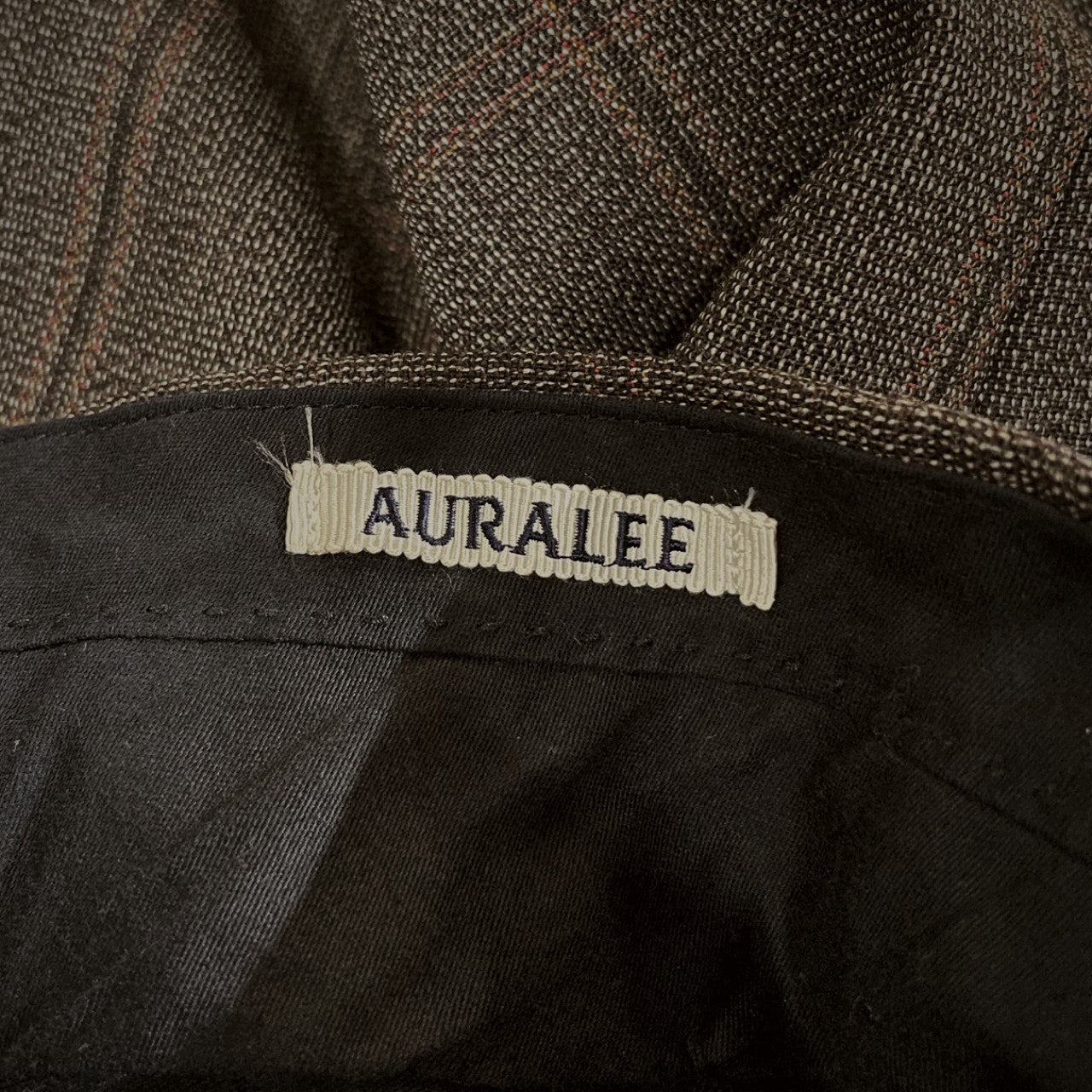 AURALEE 21AW BLUEFACED WOOL CHECK WIDE SLACKS ウールチェックワイドスラックス パンツ トラウザーズ ボトムス 定価38,500円 A21AP02CB オーラリー メンズ